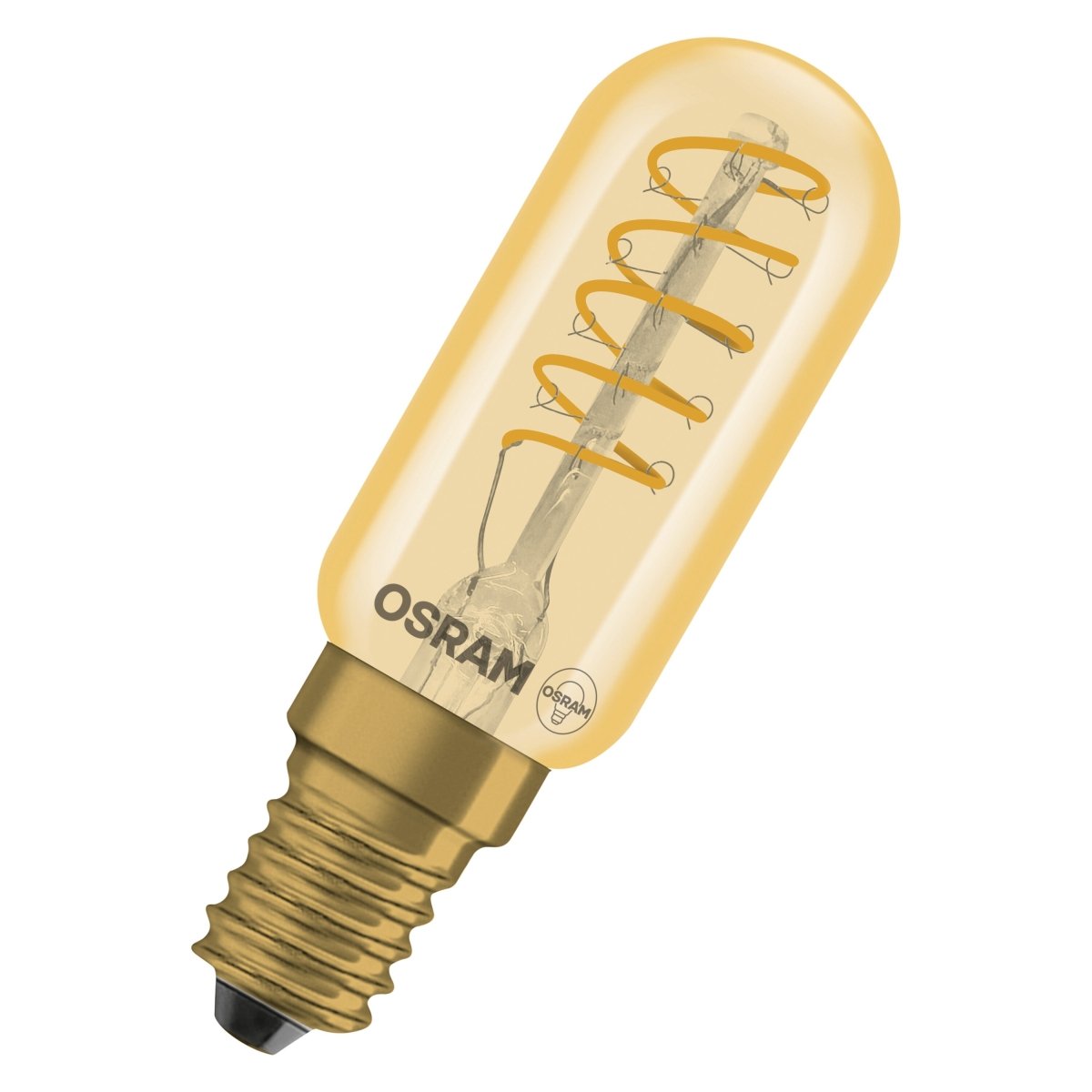 4058075849662 - Vintage LED žárovka 1906 T26 25 Spiral Filament DIM, 2.8W, Teplá bílá, Zlatá, E14 - Czechia LEDVANCE e - shop