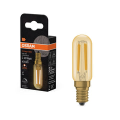 4058075849709 - Vintage LED žárovka 1906 T26 40 Filament DIM, 4.8W, Teplá bílá, Zlatá, E14 - Czechia LEDVANCE e - shop