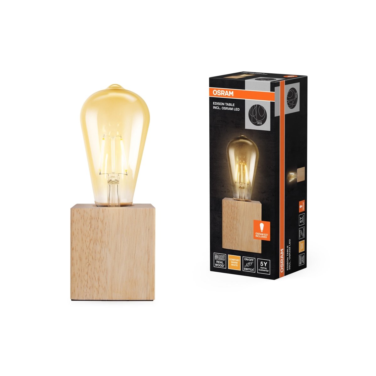 4058075850231 - Vintage stolní lampa Vintage 1906 Edison, 2.5W, Teplá bílá, E27 - Czechia LEDVANCE e - shop