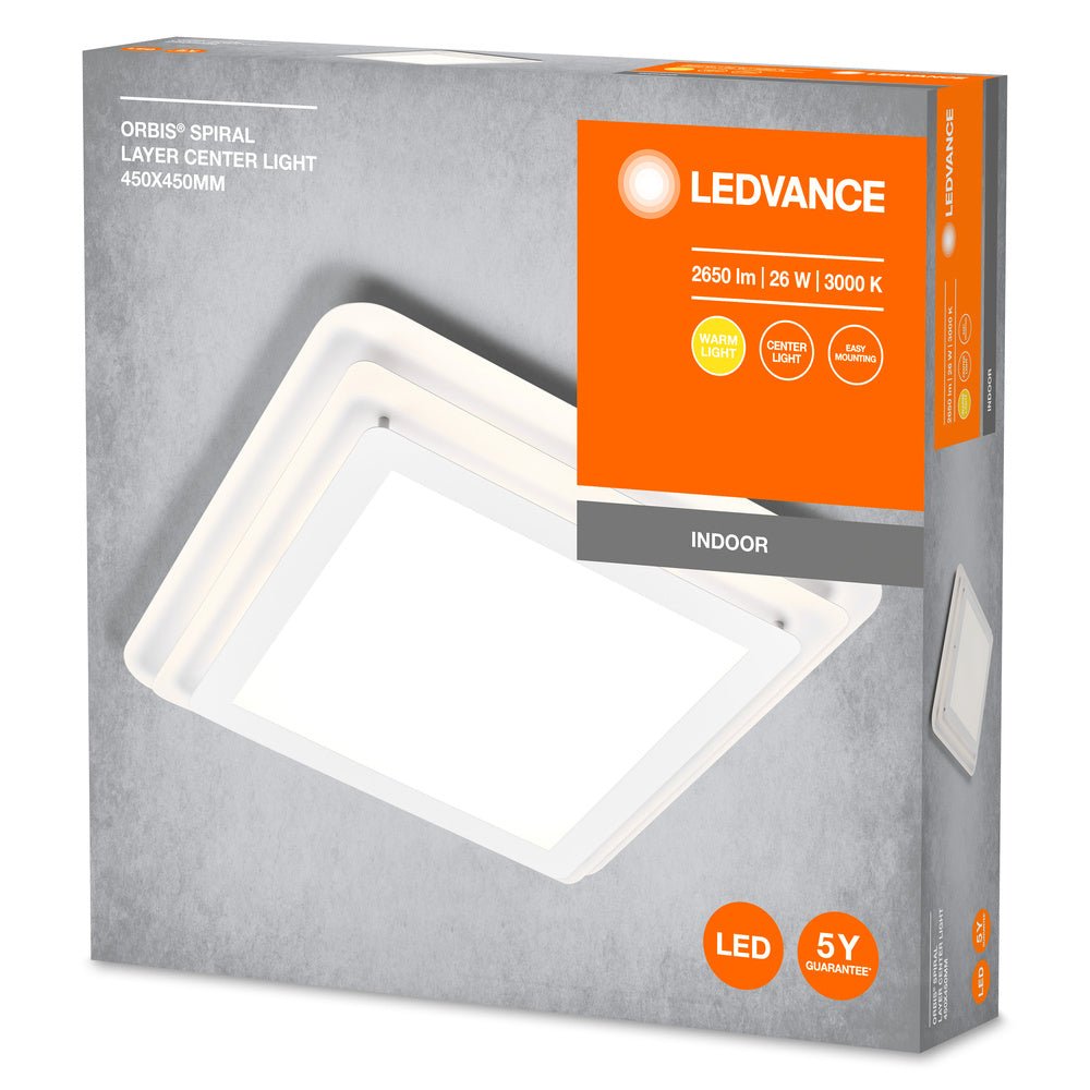 4099854093319 - Vrstvené LED stropní svítidlo 450 x 450 ORBIS, teplá bílá - Stropní svítidlo - LEDVANCE e - shop