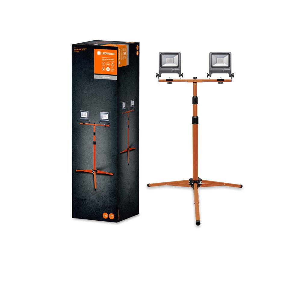 Všestranné LED pracovní světlo 2 x 30 W TRIPOD studená bílá