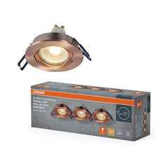 4058075853577 - Zapuštěné bodové svítidlo LED Click GU10 stmívatelné nastavitelné 6W, Červená mosaz - Reflektor - Czechia LEDVANCE e - shop