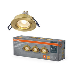 4058075853553 - Zapuštěné bodové svítidlo LED Click GU10 stmívatelné nastavitelné 6W, Saténové zlaté - Reflektor - Czechia LEDVANCE e - shop