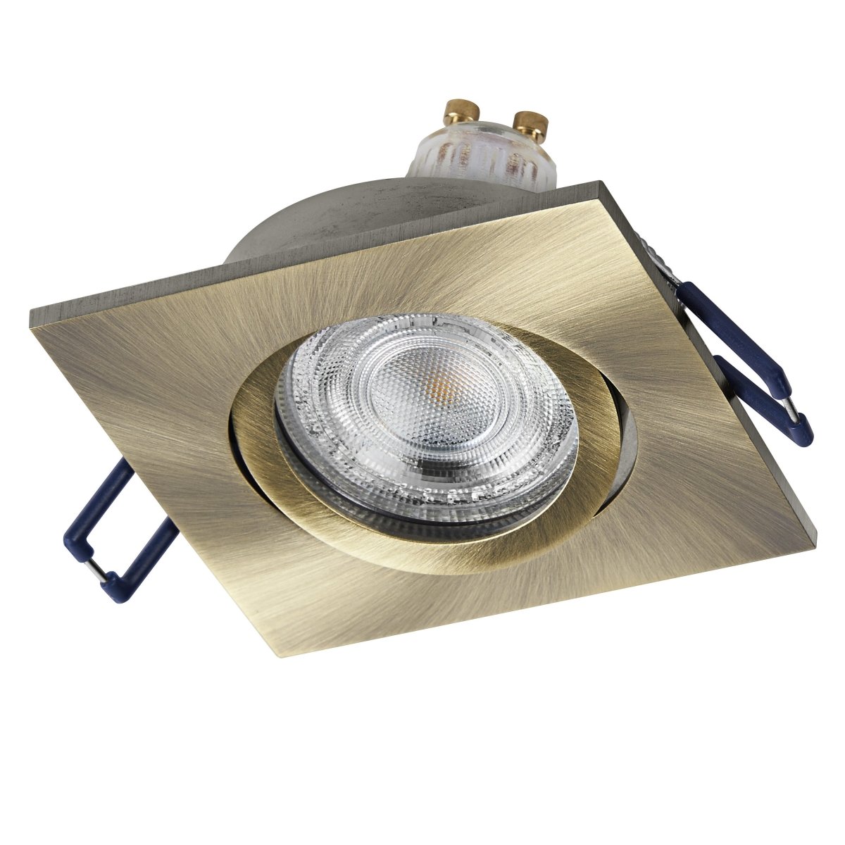 4058075853638 - Zapuštěné bodové svítidlo LED čtvercové nastavitelné Click 4.5W, Zelená mosaz - Reflektor - Czechia LEDVANCE e - shop