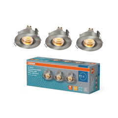 4058075854215 - Zapuštěné bodové svítidlo s žárovkou GU10 IP65 Press 4,5W, Saténový nikl - Reflektor - Czechia LEDVANCE e - shop