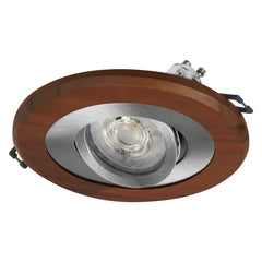 4058075854055 - Zapuštěný bodový reflektor Wood 4,5W, Tmavé dřevo, Saténový nikl - Reflektor - Czechia LEDVANCE e - shop