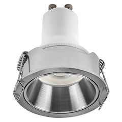 4058075854178 - Zapuštěný bodový set PAR11 s žárovkou GU10 Stmívatelný 3W, Saténový nikl - Reflektor - Czechia LEDVANCE e - shop