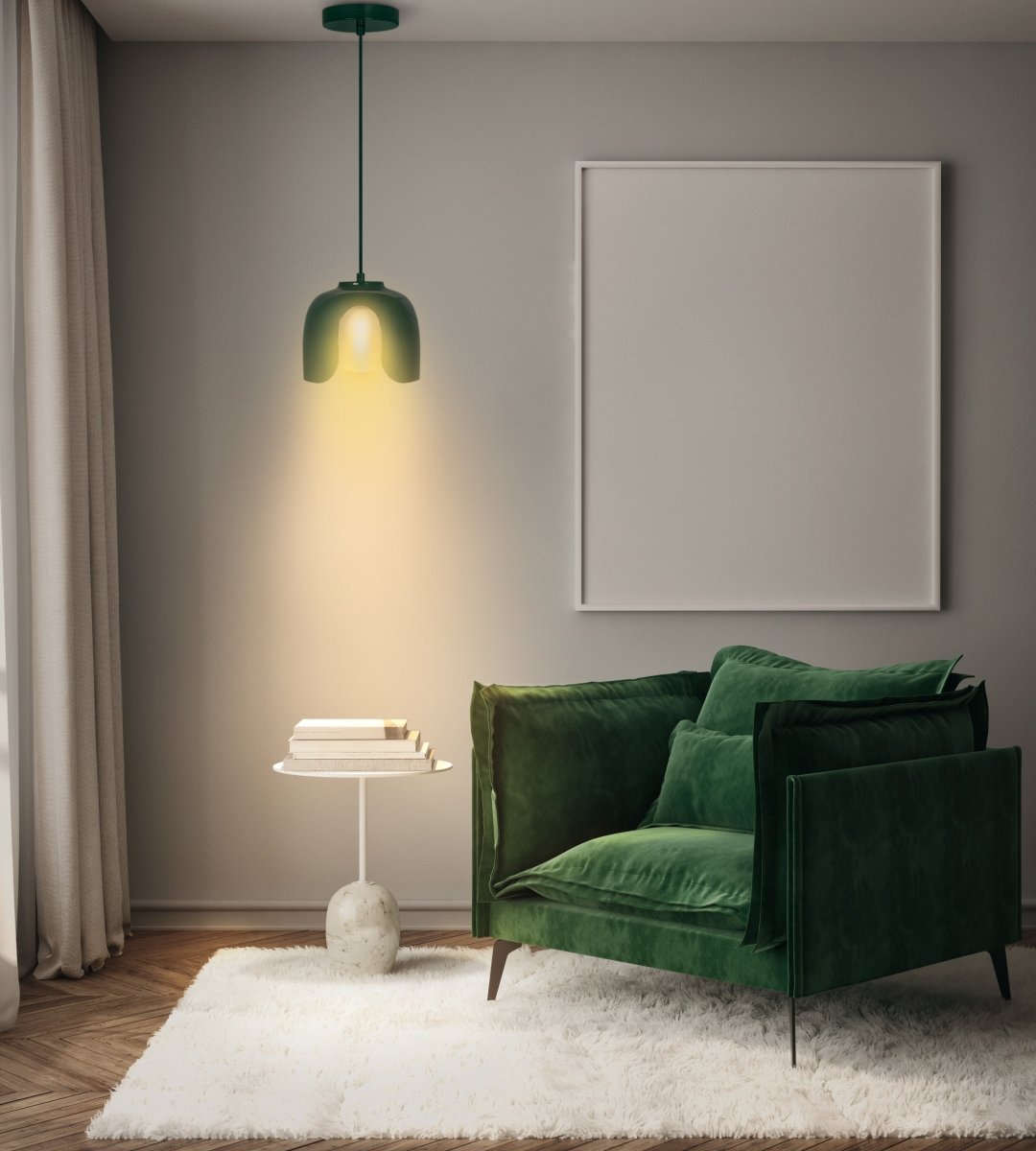 4058075849082 - Závěsné svítidlo Corolle, 1x E27, Zelené - Czechia LEDVANCE e - shop