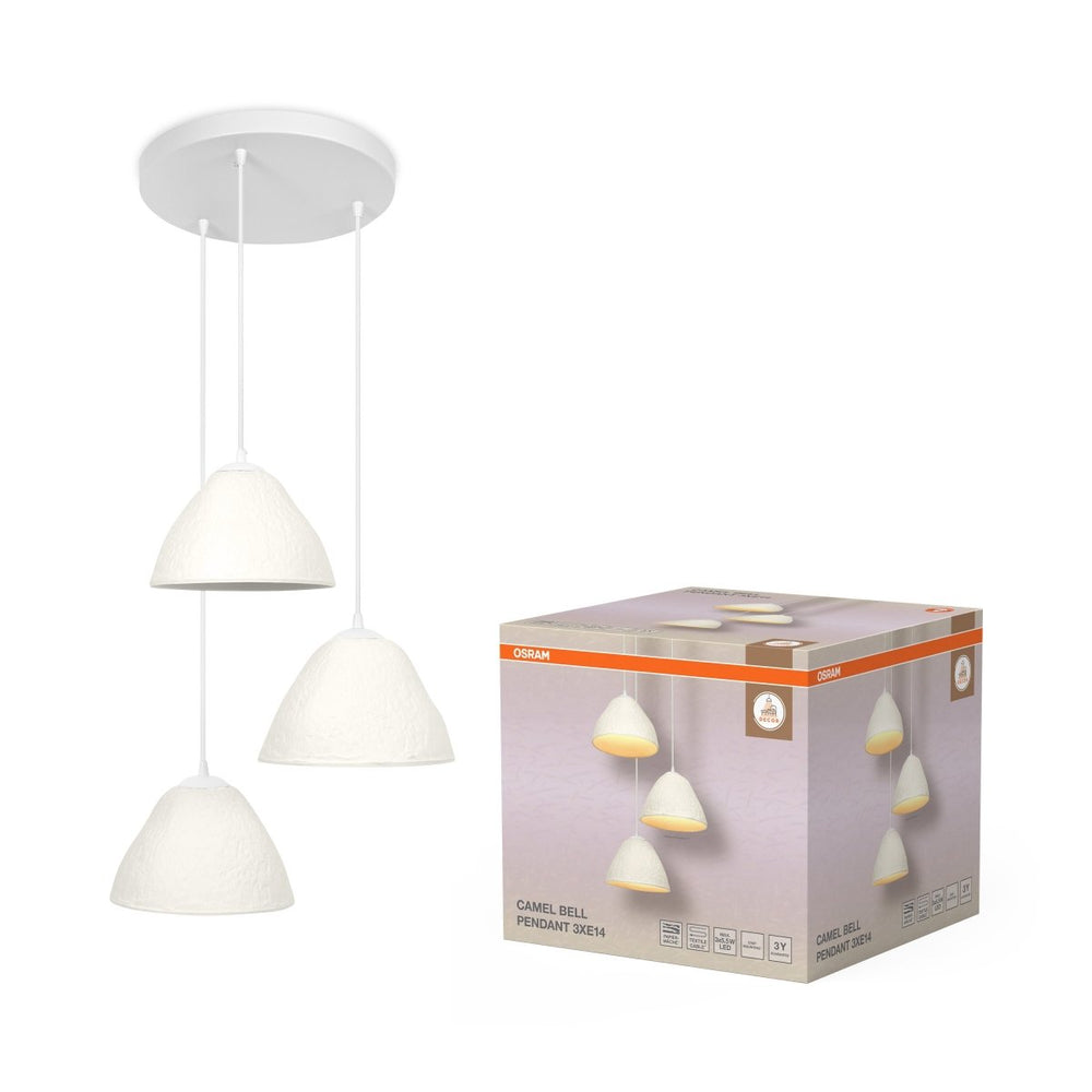 Závěsné svítidlo Decor Camel Bell 3xE14, Bílé