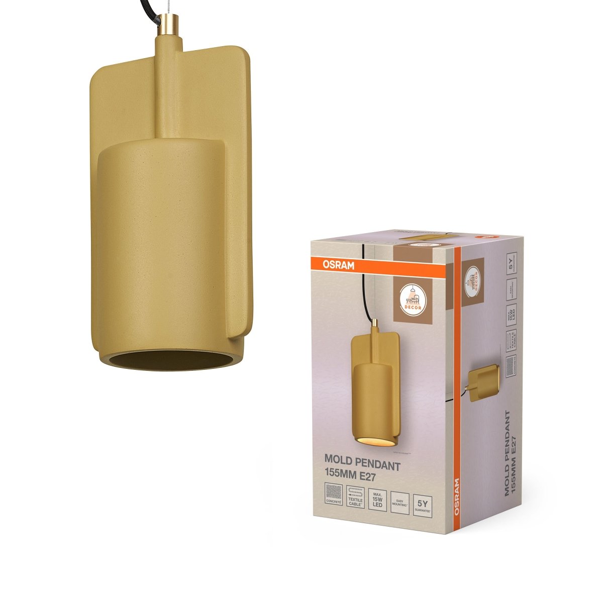 4099854460555 - Závěsné svítidlo Decor Mold 155MM 1XE27, Zlaté - Závěsné - Czechia LEDVANCE e - shop