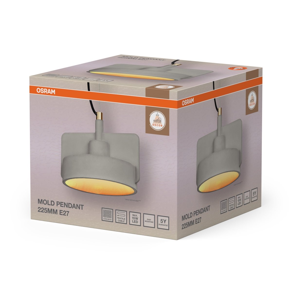 4099854460616 - Závěsné svítidlo Decor Mold 225MM 1XE27, Tmavě šedé - Závěsné - Czechia LEDVANCE e - shop
