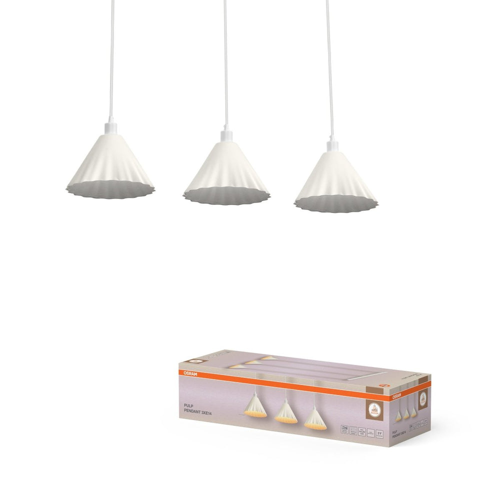 Závěsné svítidlo Decor Pulp 3XE14, Bílé