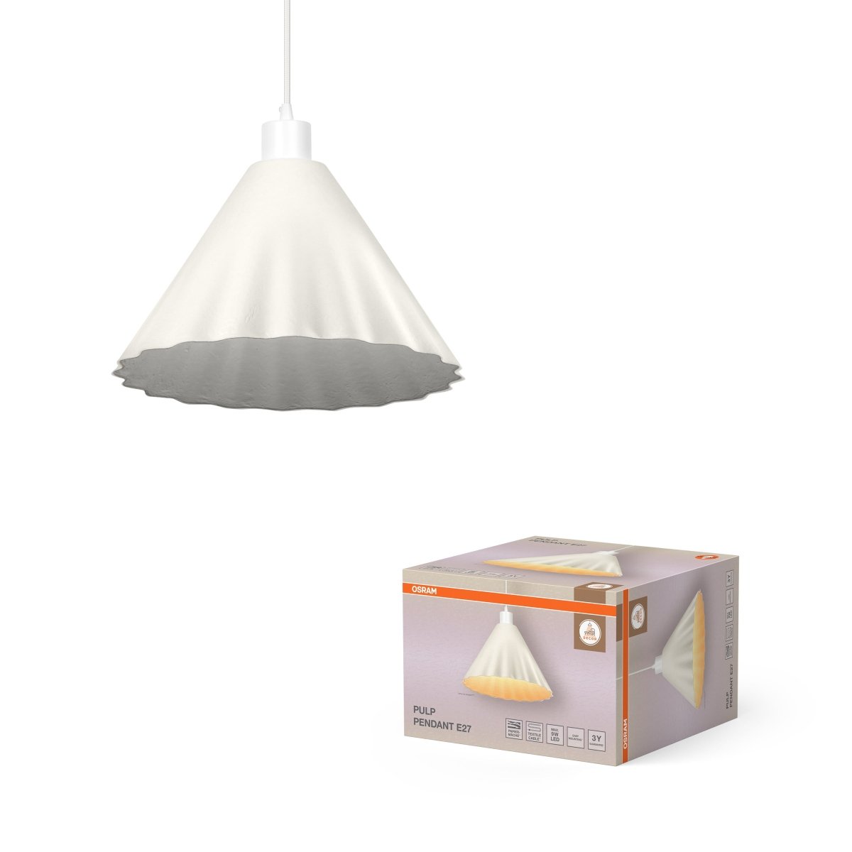 4099854461125 - Závěsné svítidlo Decor Pulp E27, Bílé - Závěsné - Czechia LEDVANCE e - shop