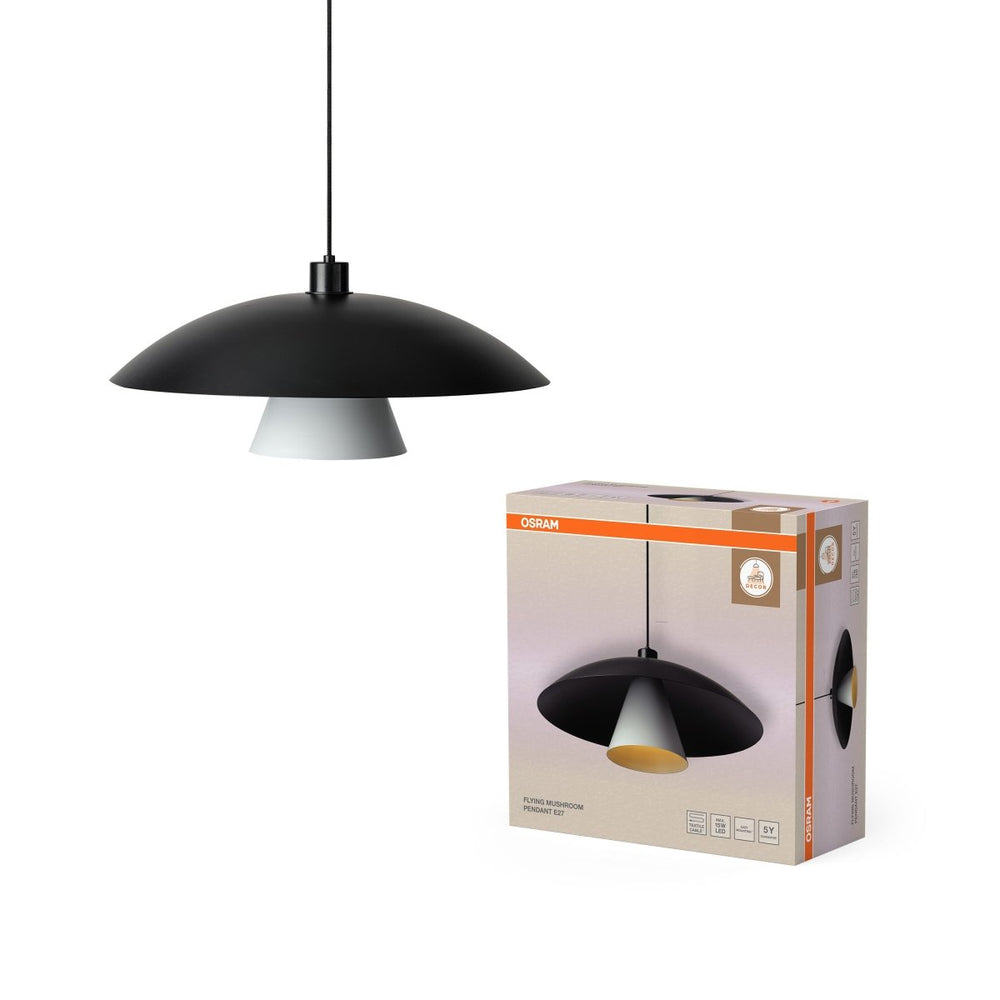 Závěsné svítidlo Flying Mushroom, 1x E27, Černé