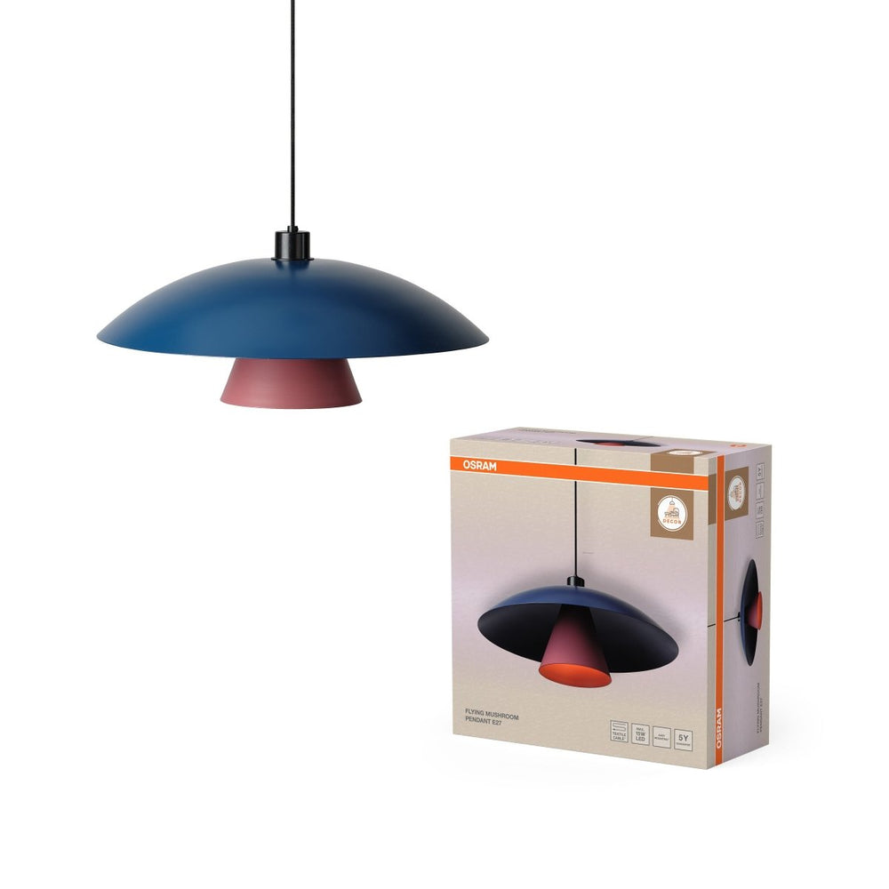 Závěsné svítidlo Flying Mushroom, 1x E27, Modré