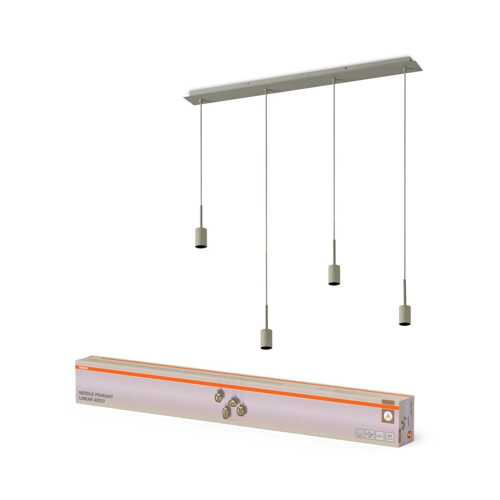 Závěsné svítidlo  Needle Linear, 4x E27, Béžové