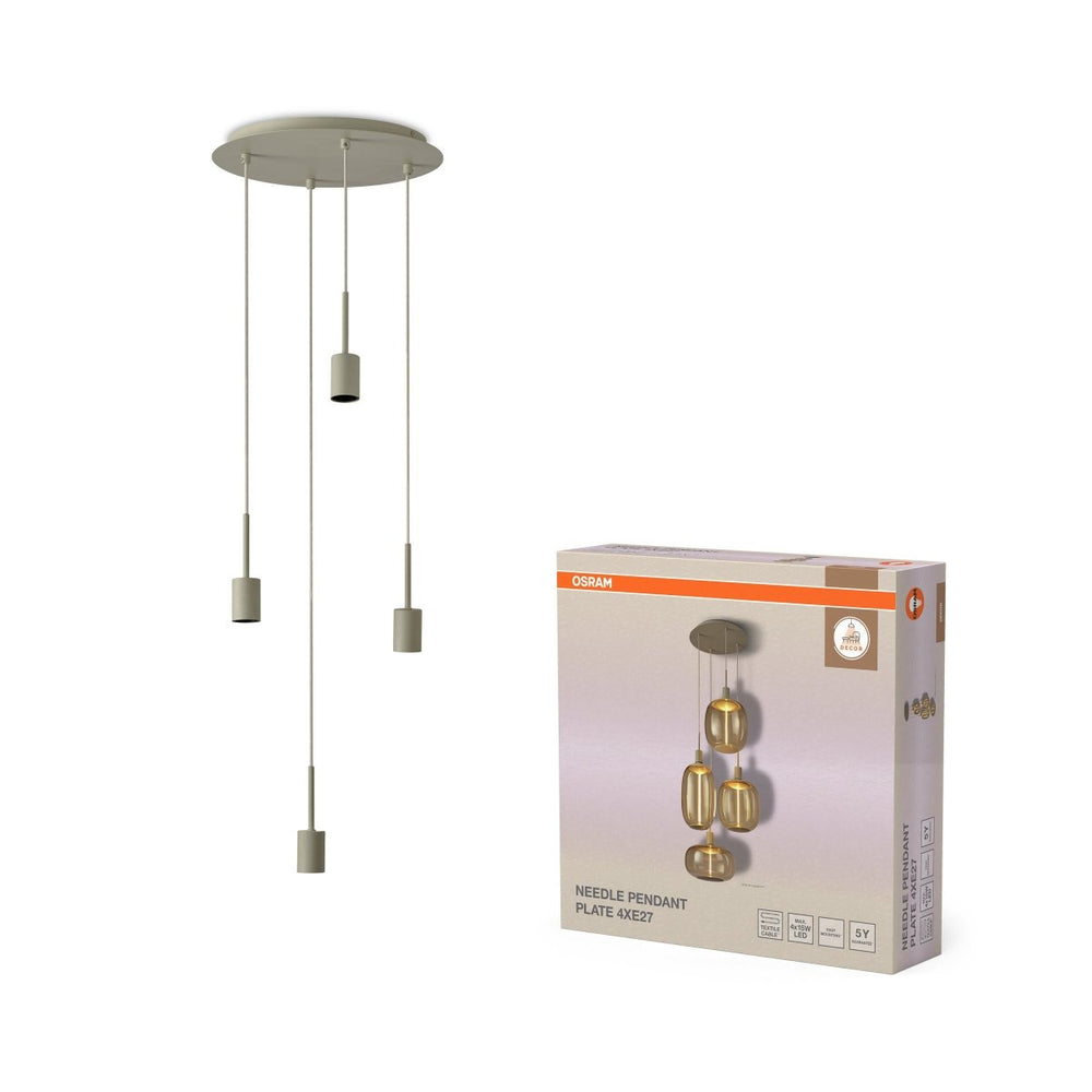 Závěsné svítidlo  Needle Plate, 4x E27, Béžové