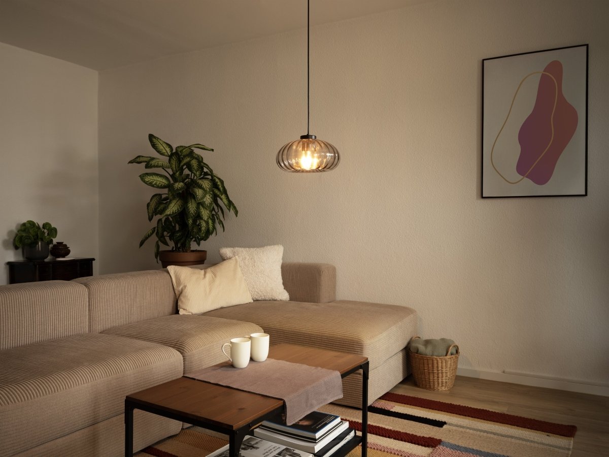 4058075850002 - Závěsné svítidlo Smoke Glass, 1x E27, Černé - Czechia LEDVANCE e - shop