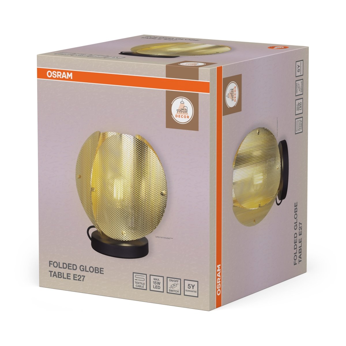 4058075852334 - Zlatá stolní lampa Globe Skládaný design - Stojací lampa - Czechia LEDVANCE e - shop