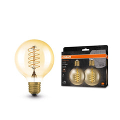 4099854147876 - 2 ks kulová LED zlatá žárovka E27 VINTAGE, teplá bílá - Žárovka - LEDVANCE e-shop
