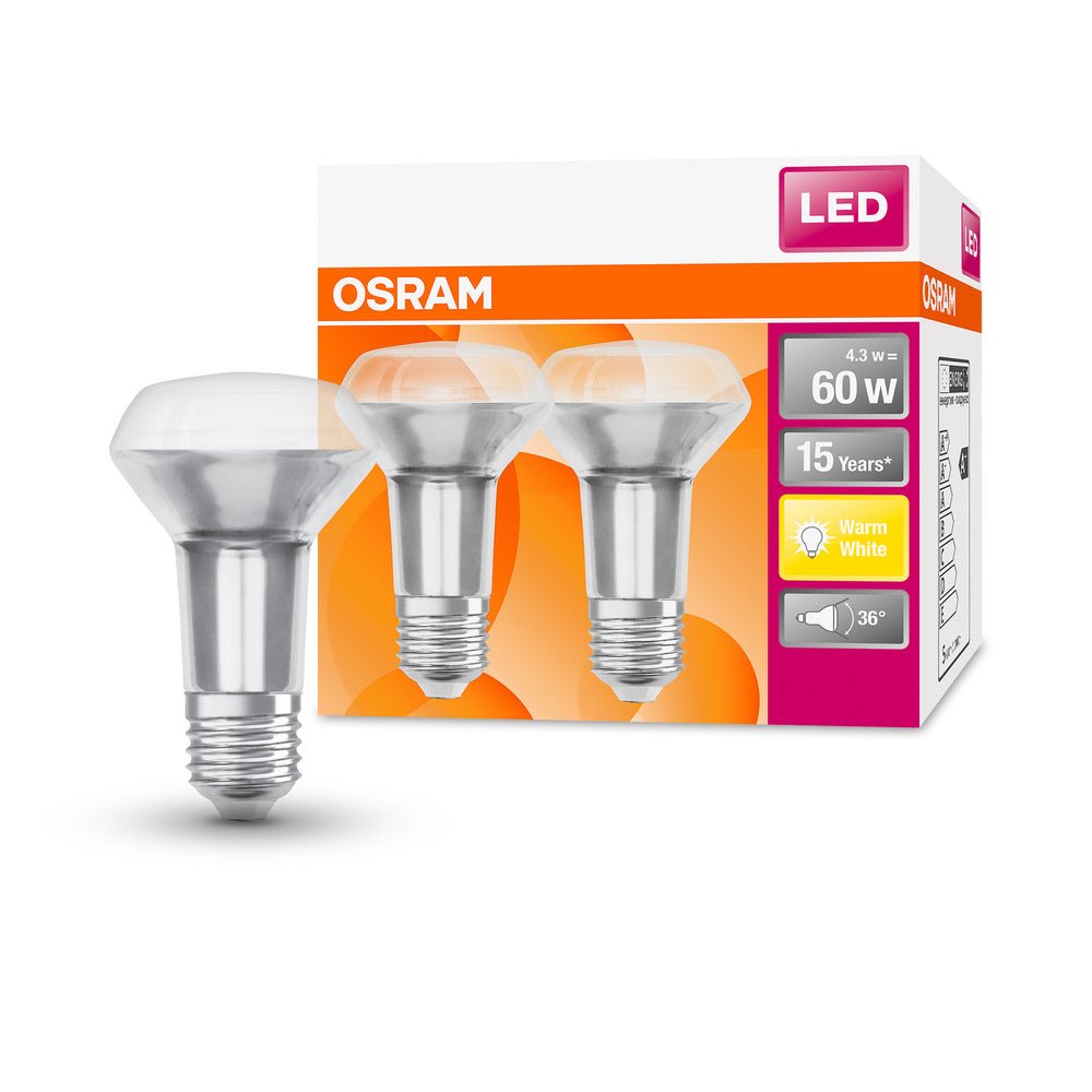 2 ks kvalitní LED žárovka E27 4,3 W STAR teplá bílá