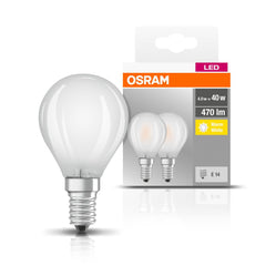4058075803978 - 2 ks matná LED žárovka 4W E14 BASE teplá bílá - Žárovka - LEDVANCE e-shop