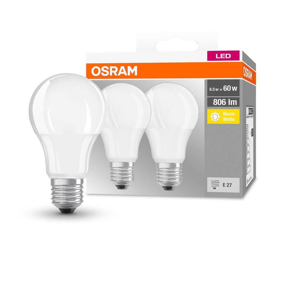 4058075152656 - 2 ks matná LED žárovka E27 8,5 W BASE CLASSIC teplá bílá - Žárovka - LEDVANCE e-shop