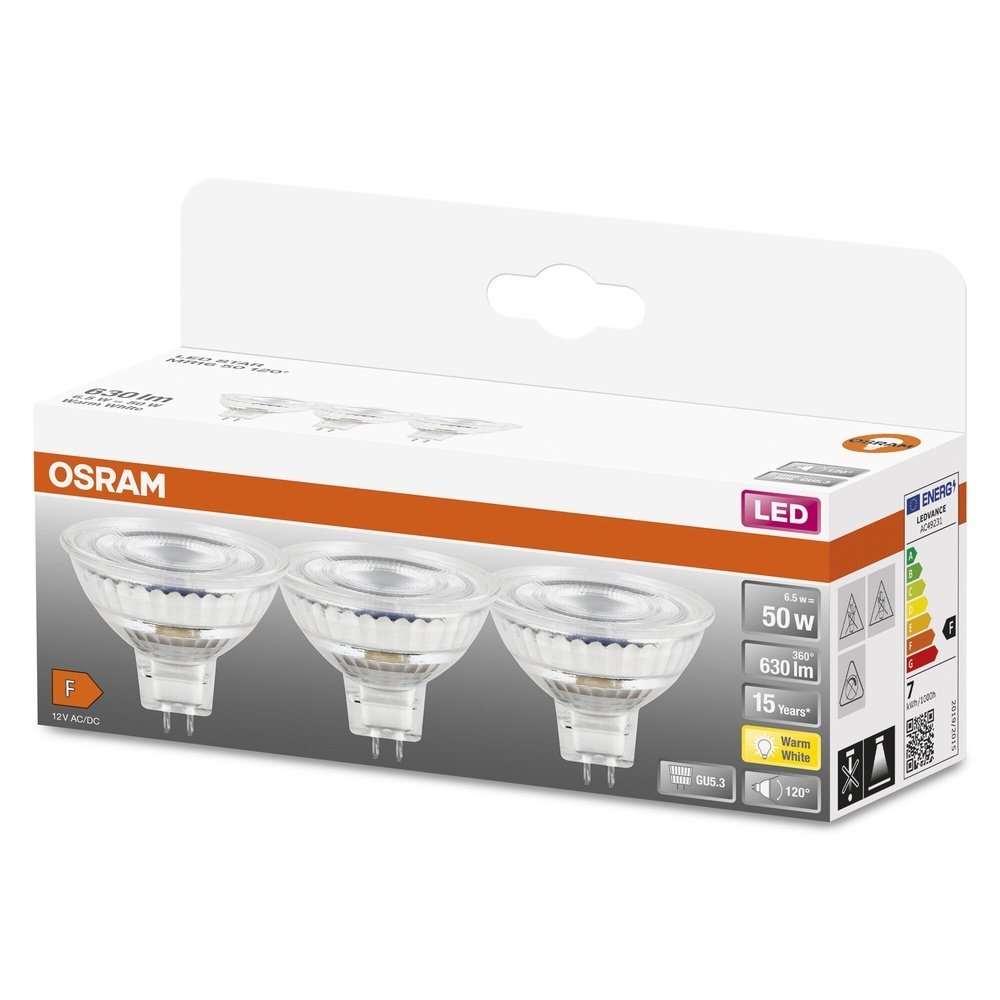 4099854099090 - 3 ks LED bodovka GU5.3 STAR 6.5 W, teplá bílá - Žárovka - LEDVANCE e-shop