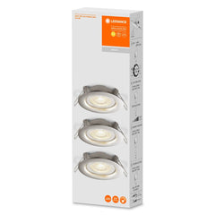 4058075617766 - 3 ks stmívatelné LED stropní bodovky 5W šedé, teplá bíla - Podhledové svítidlo - LEDVANCE e-shop