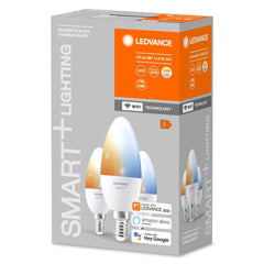 4058075779051 - 3ks chytrá WiFI LED žárovka E14 5W, svíčka, nastavitená bílá - Žárovka - LEDVANCE e-shop