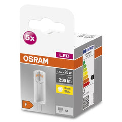 4058075758025 - 5 ks speciální LED žárovka G4 1,8 W PIN, teplá bílá - Žárovka - LEDVANCE e-shop
