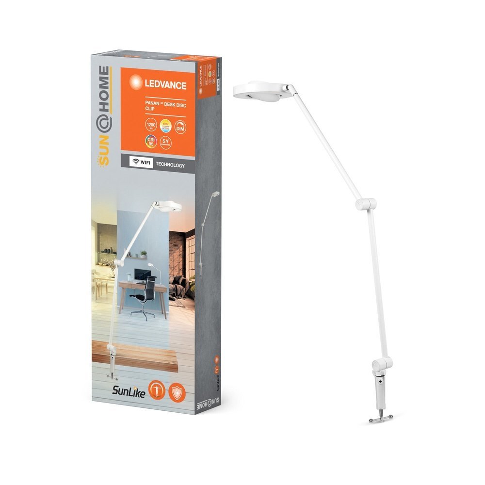 Bílá chytrá WiFi LED stolní lampa PANAN, laditelná bílá
