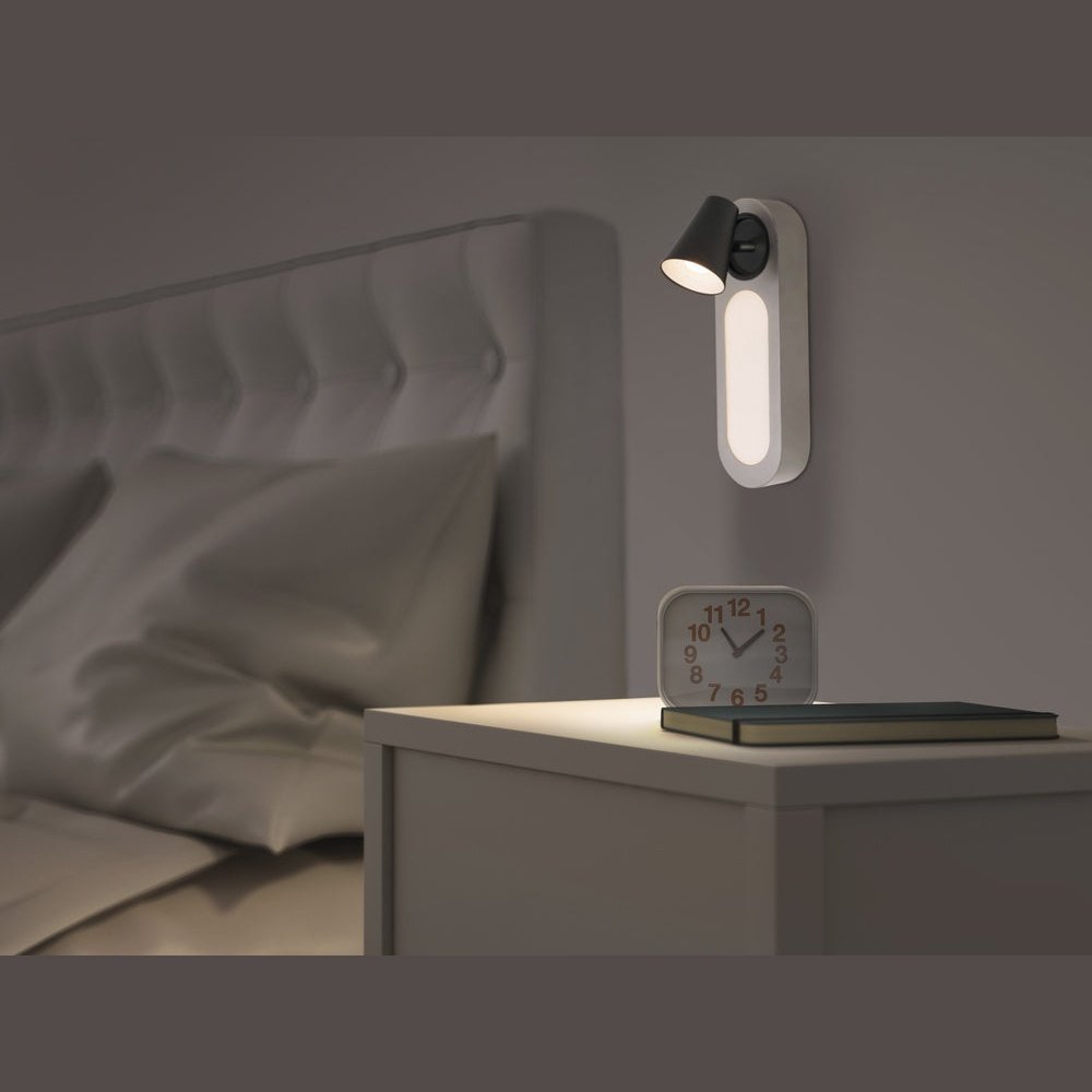 4058075828308 - Bílo-černé LED nástěnné svítidlo 13 W NEPTUNE, teplá bílá - Nástěnné svítidlo - LEDVANCE e-shop