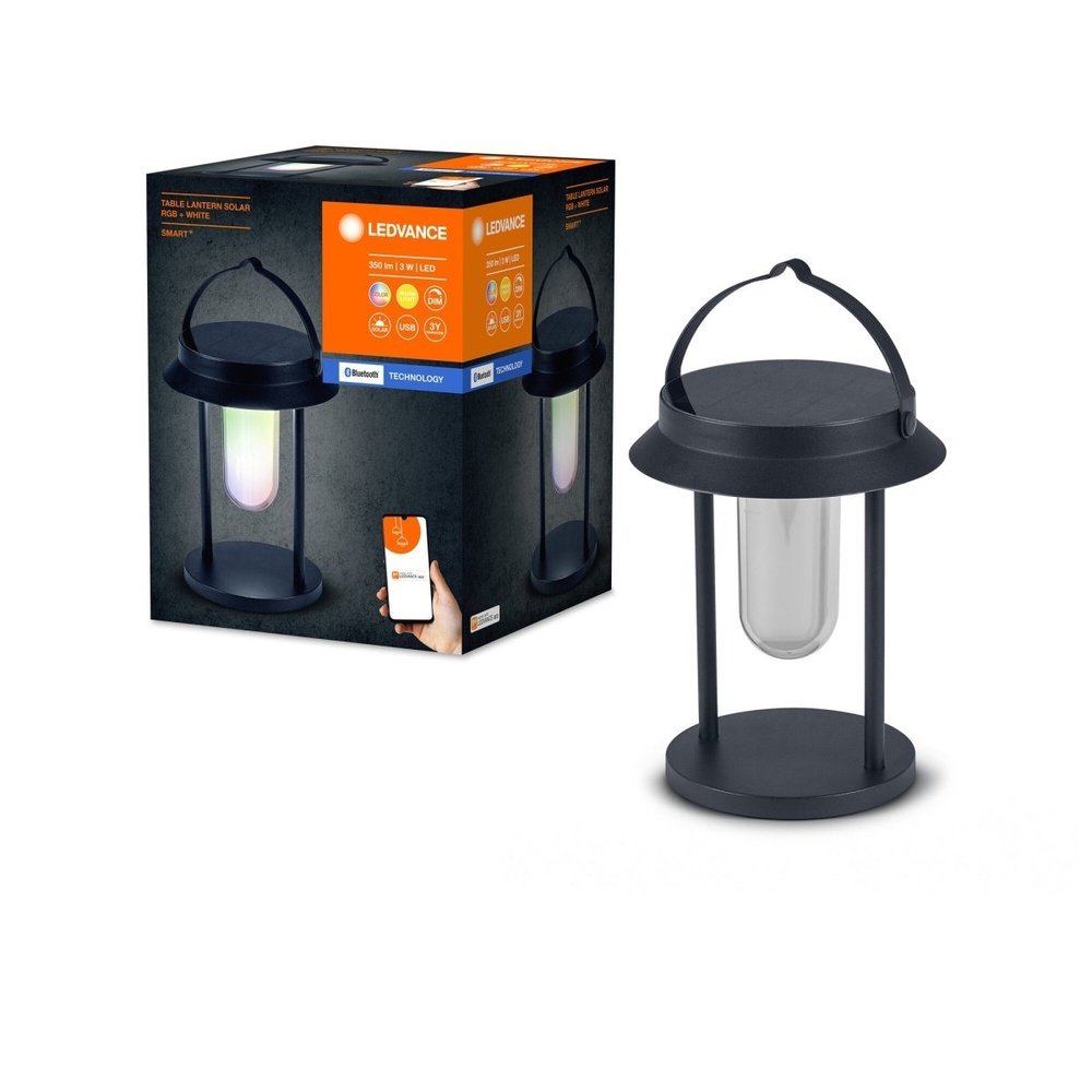 4058075763784 - Bluetooth stolní svítidlo solární LANTERN, RGB + teplá bílá - Venkovní stolní svítidlo - LEDVANCE e-shop