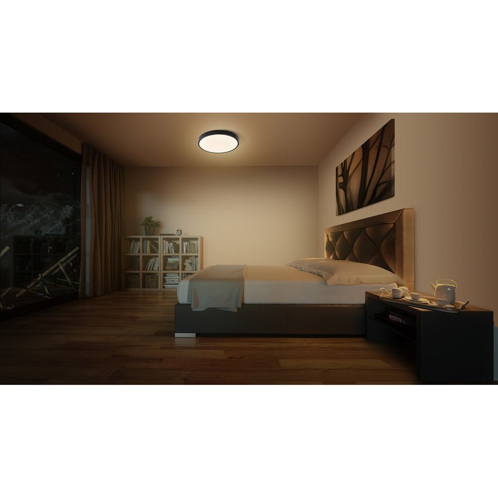 4099854092480 - Černé LED stropní svítidlo 36 W SLIM MOIA 480 mm, teplá bílá - Stropní svítidlo - LEDVANCE e-shop