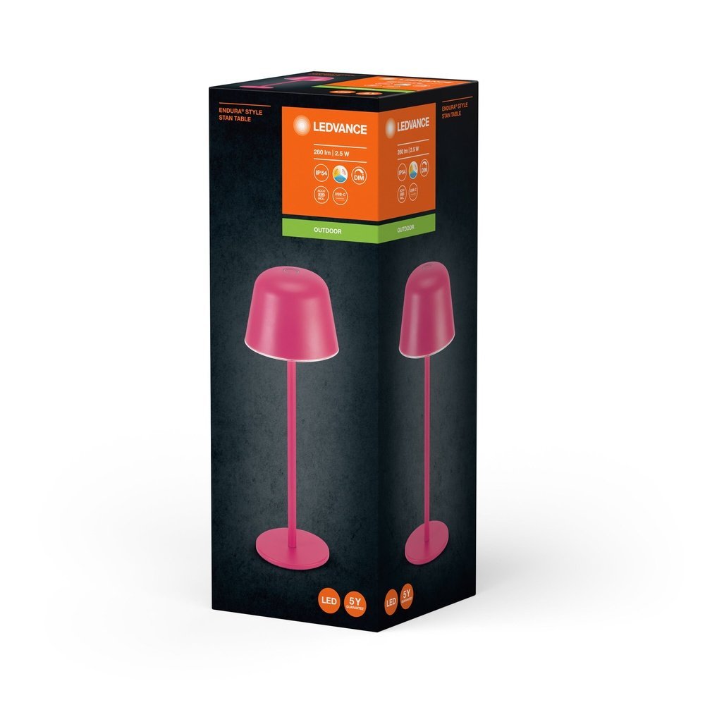 4099854185380 - Červená LED stolní lampa USB ENDURA, laditelná bílá - Stolní lampa - LEDVANCE e-shop