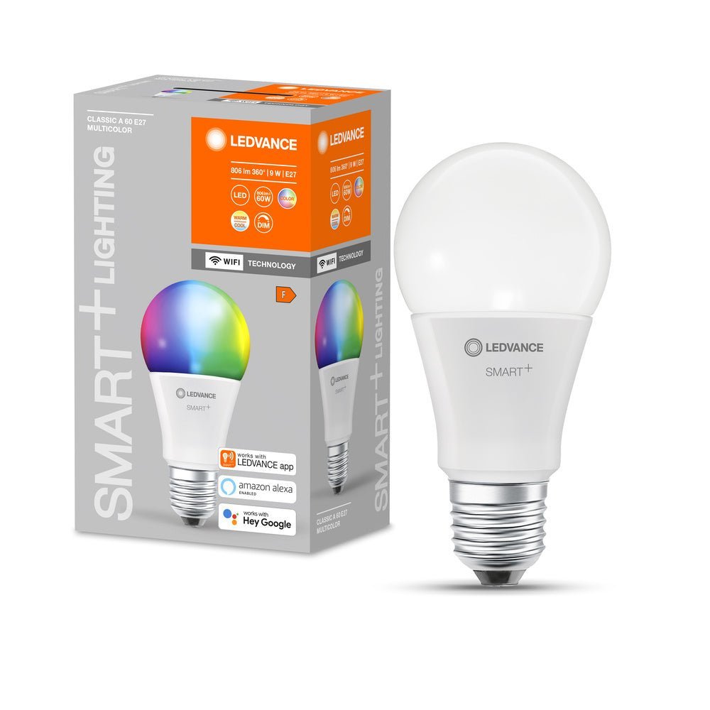 Chytrá stmívatelná WiFi LED RGBW žárovka E27 9W