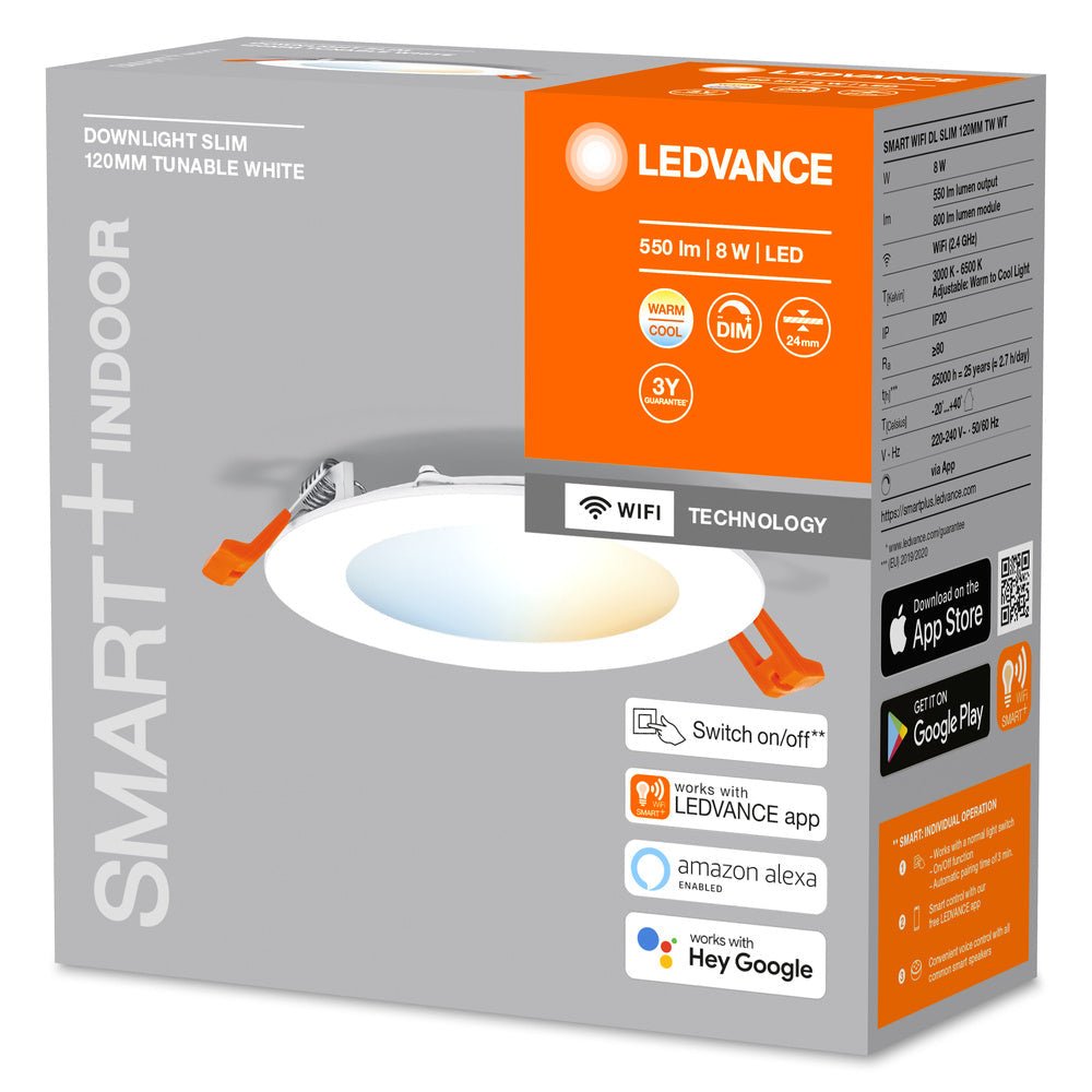 4058075573253 - Chytrá stmívatelná WiFi LED stropní bodovka DOWNLIGHT 120 - Podhledové svítidlo - LEDVANCE e-shop