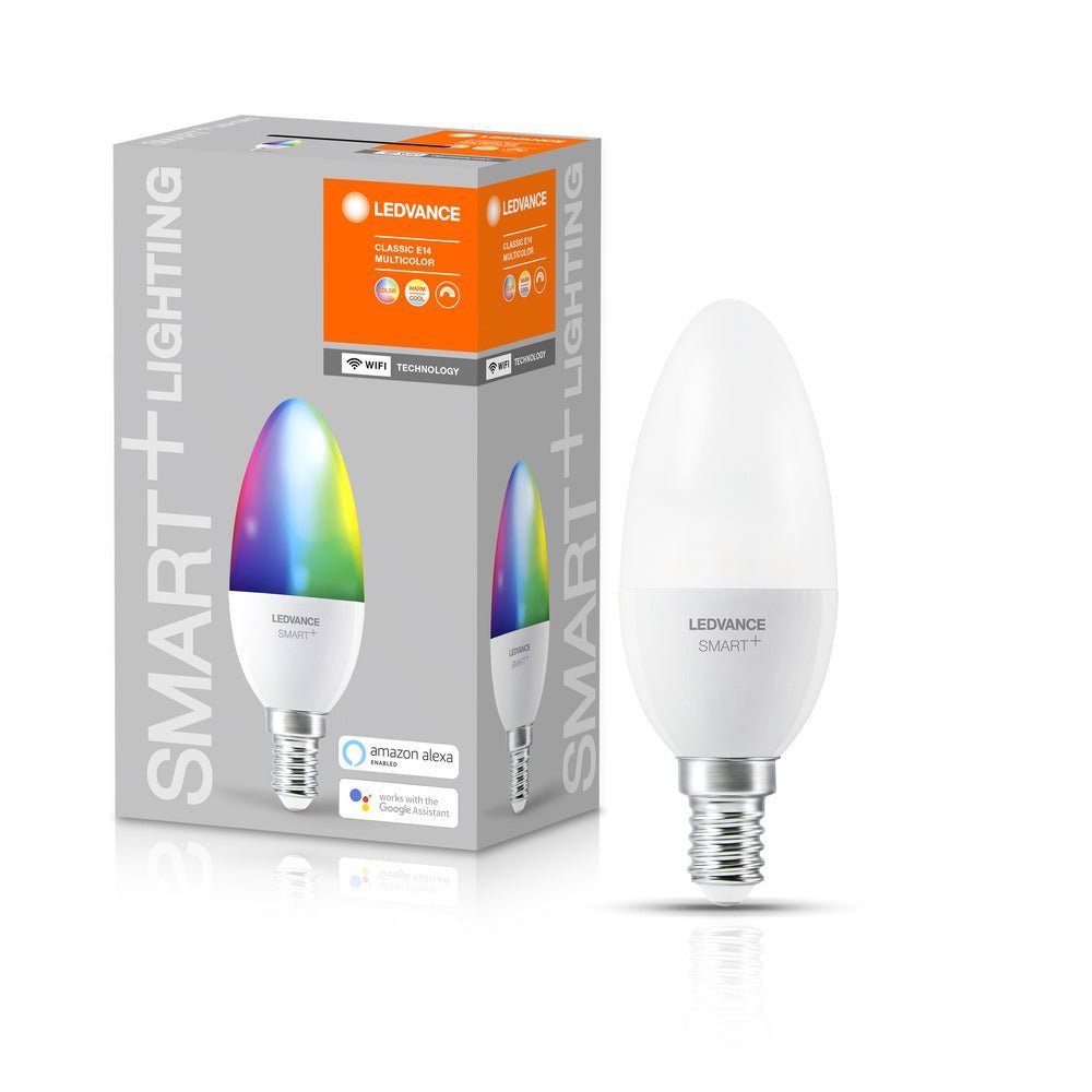 Chytrá WiFi LED RGBTW žárovka E14 5W CANDLE