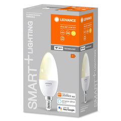 4058075778559 - Chytrá WiFi LED žárovka E14 5W CANDLE, teplá bílá - Žárovka - LEDVANCE e-shop