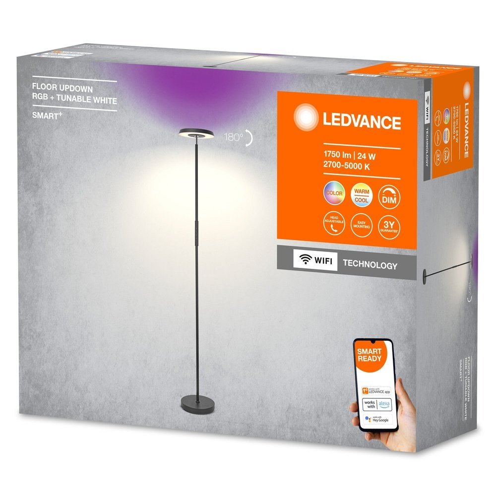 4099854096518 - Chytrá WiFi stojací lampa FLOOR, RGB + laditelná bílá - Stojací lampa - LEDVANCE e-shop