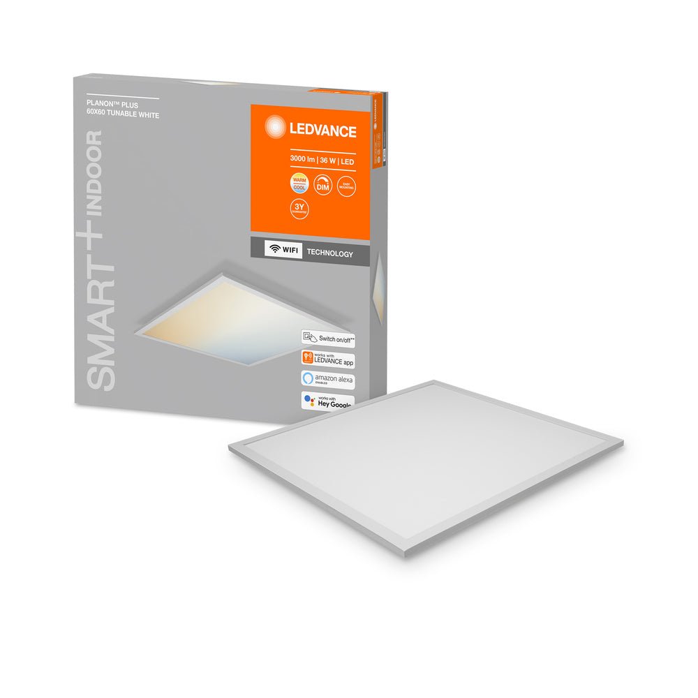 Chytré stmívatelné WiFi LED Stropní světlo PLANON 600X600