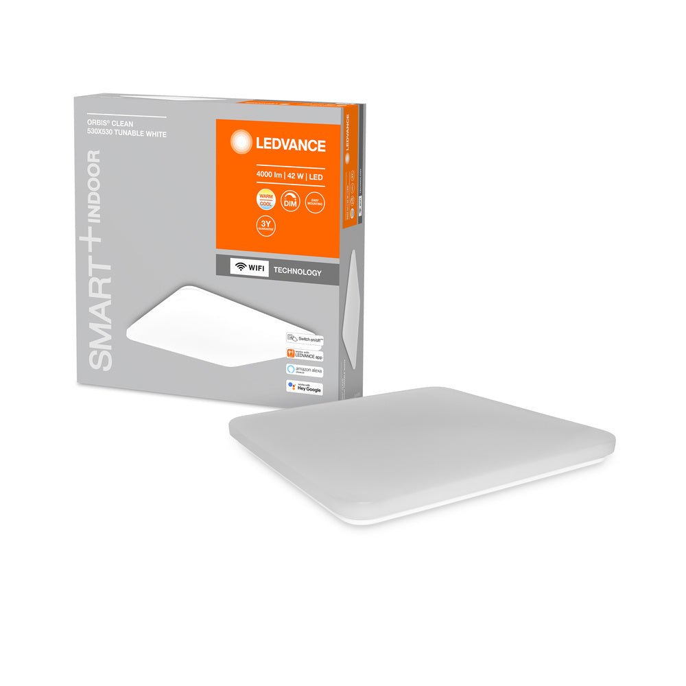 Chytré WiFi LED stropní světlo CLEAN, nastavitelná bílá