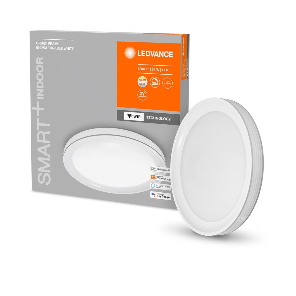 Chytré WiFi LED stropní světlo FRAME, nastavitelná bílá