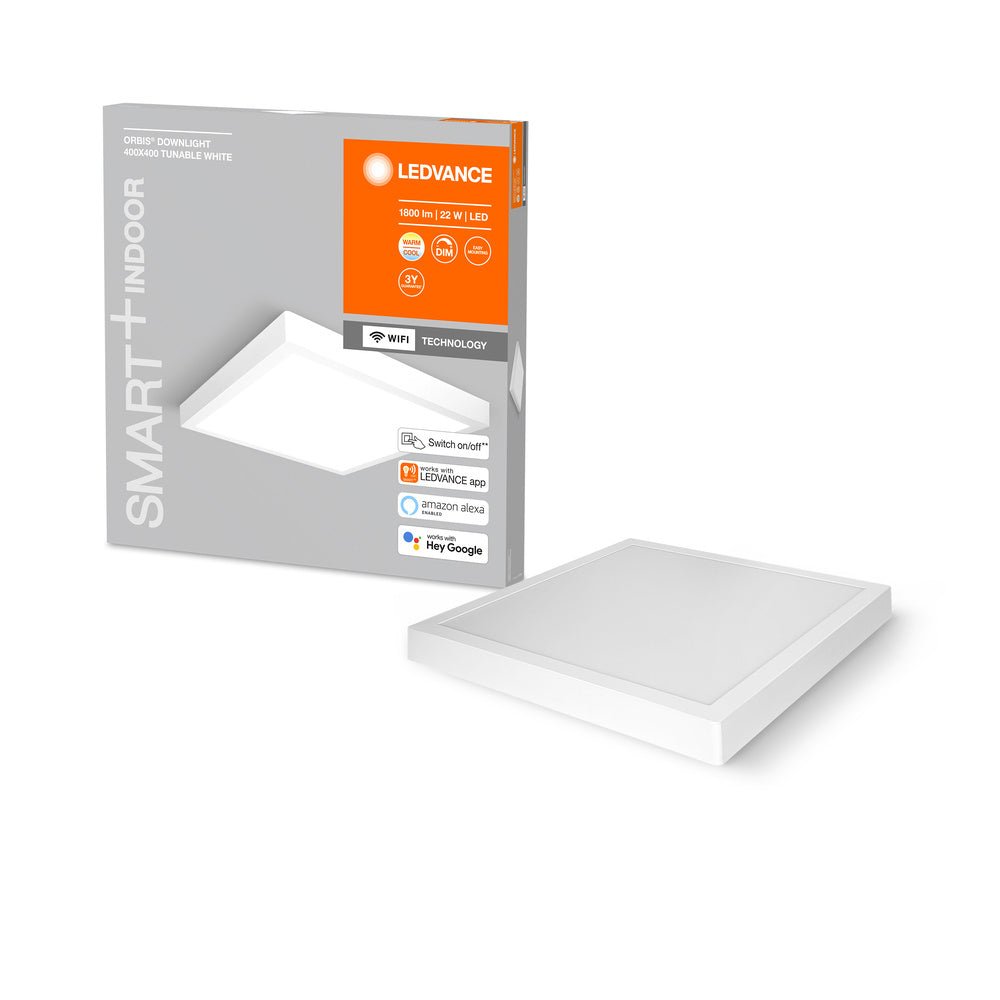 Chytré WiFi LED stropní světlo SURFACE, nastavitelná bílá