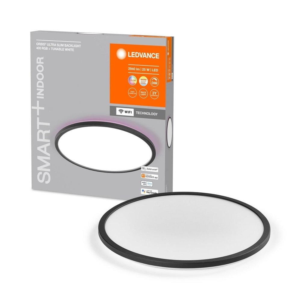 Chytré WiFi LED stropní svítidlo ORBIS, RGB + laditelná bílá
