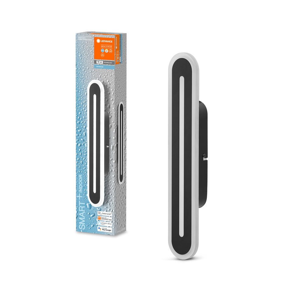 Chytré WiFi LED světlo BATH 400 černé, nastavitelná bílá