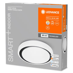 4058075486362 - Chytré WiFi LED světlo MOON 380 černé, nastavitelná bílá - Stropní svítidlo - LEDVANCE e-shop