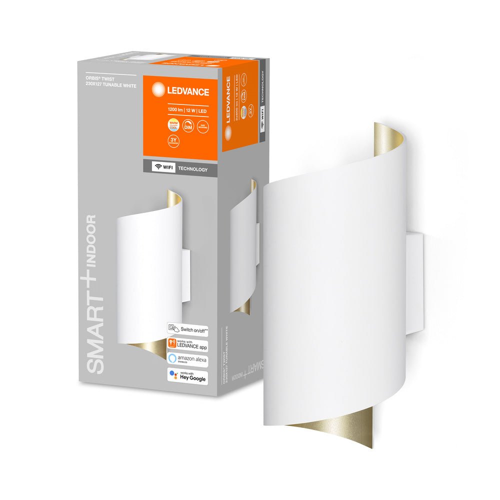 Chytré WiFi LED svítidlo TWIST bílé, nastavitelná bílá
