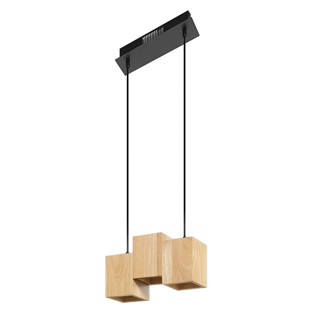 Chytrý LED WiFi lustr drevěný DECOR WOOD, laditelná bílá